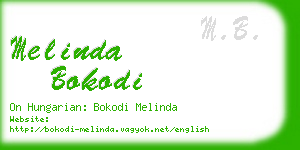 melinda bokodi business card